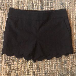 Loft Black Scalloped Shorts